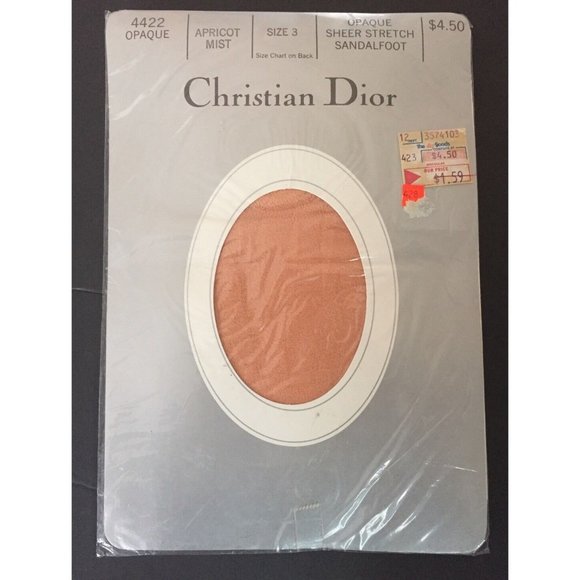 Christian Dior Opaque Sheer Stretch Sandal Hose - Picture 1 of 7